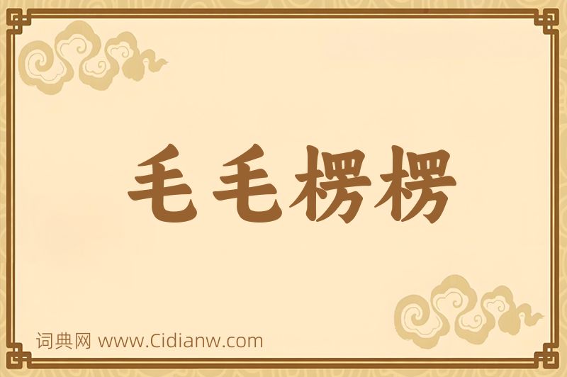 成语毛毛楞楞图片
