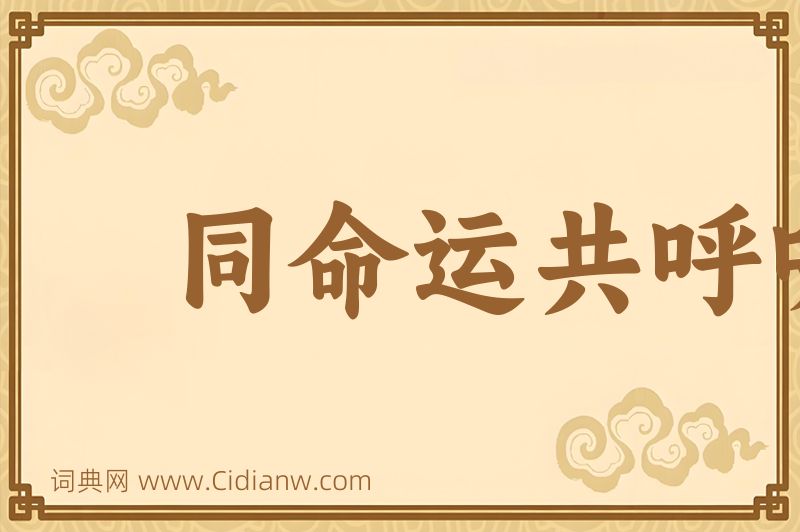 成语同命运共呼吸图片