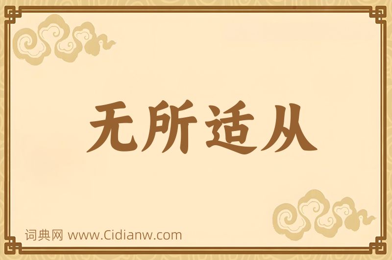 成语无所适从图片