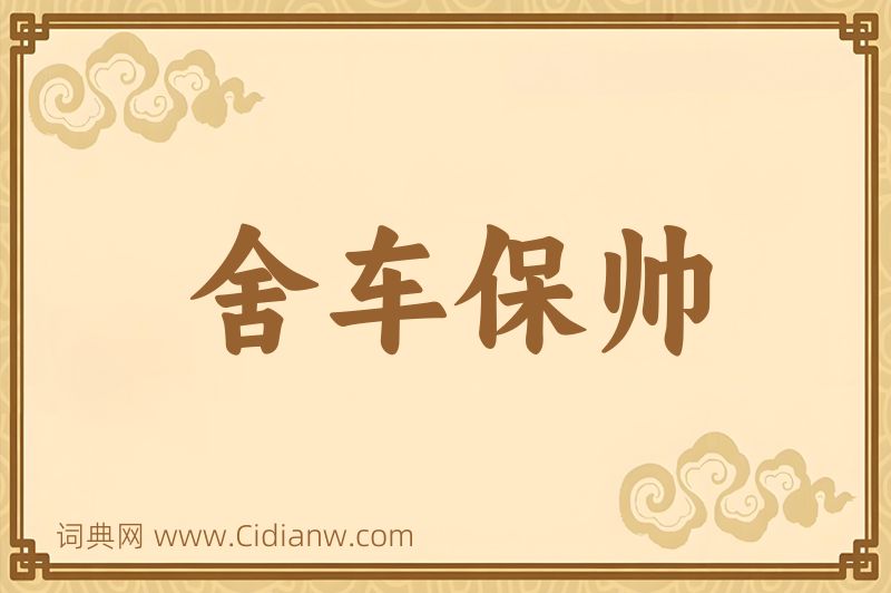 成语舍车保帅图片