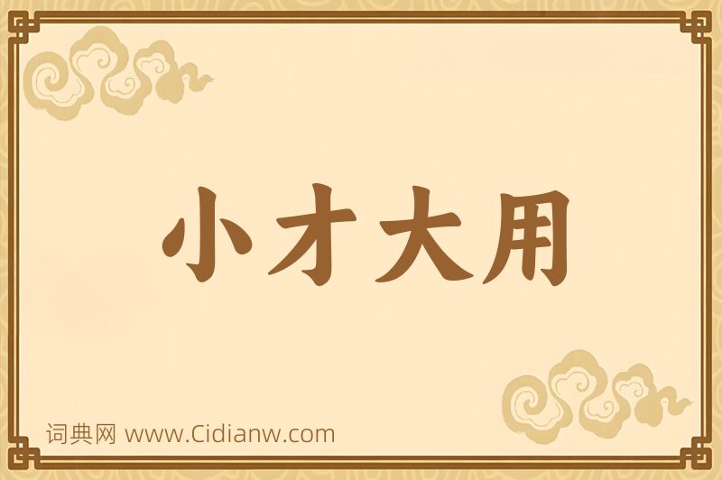 成语小才大用图片