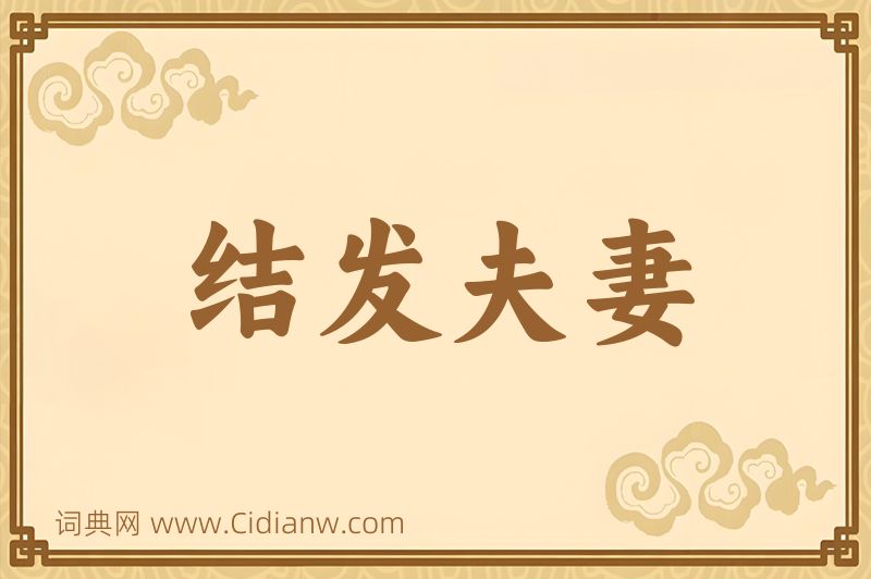 成语结发夫妻图片