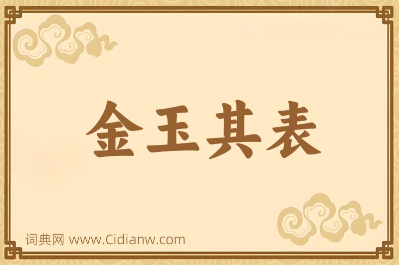 成语金玉其表图片