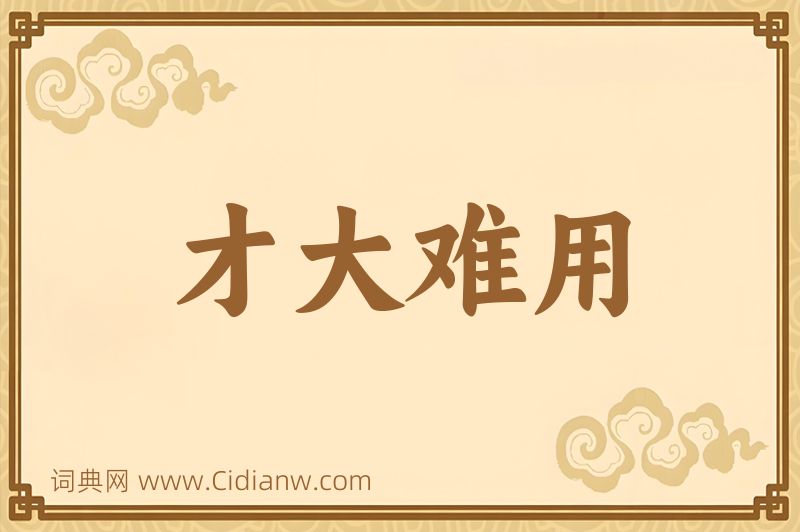 成语才大难用图片