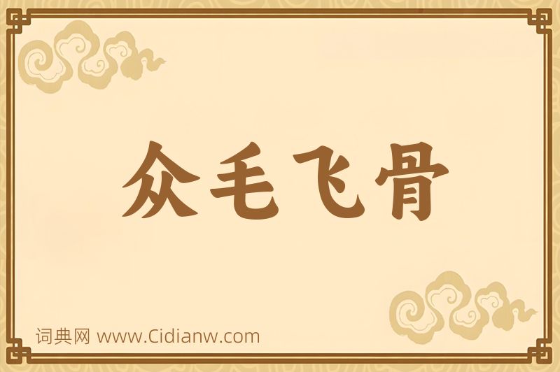 成语众毛飞骨图片