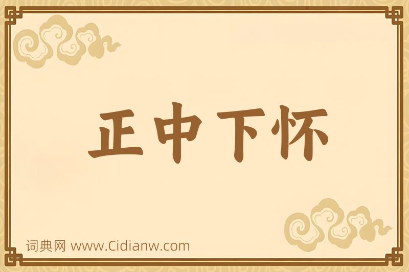 成语正中下怀图片