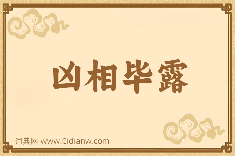 成语凶相毕露图片