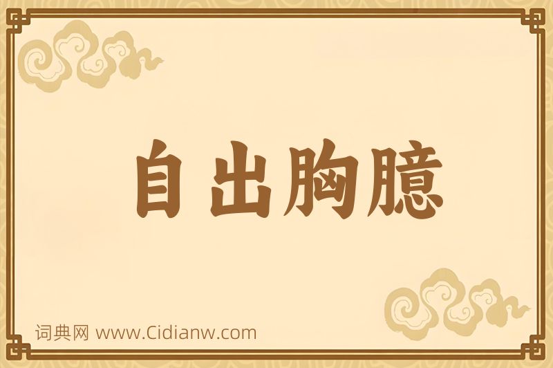 成语自出胸臆图片