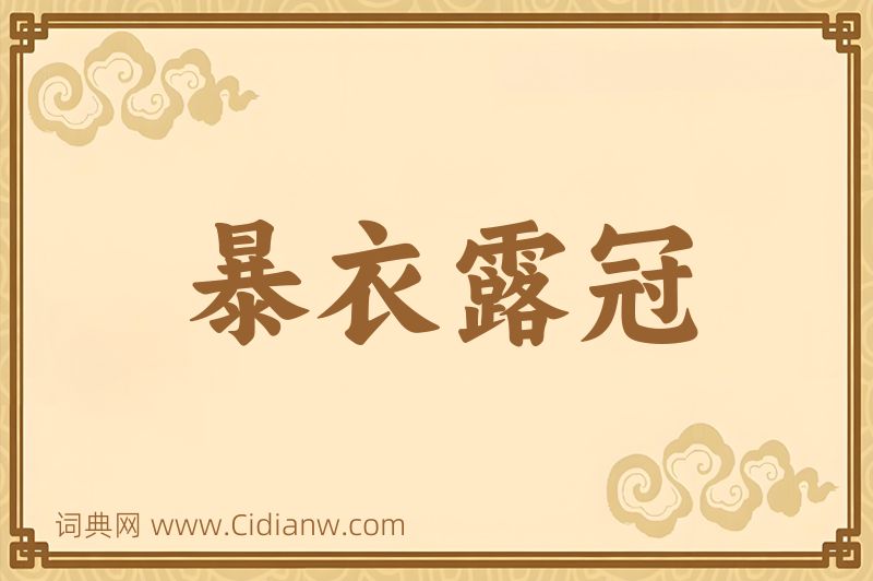 成语暴衣露冠图片