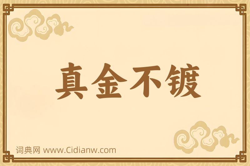 成语真金不镀图片