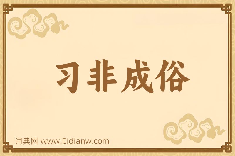 成语习非成俗图片