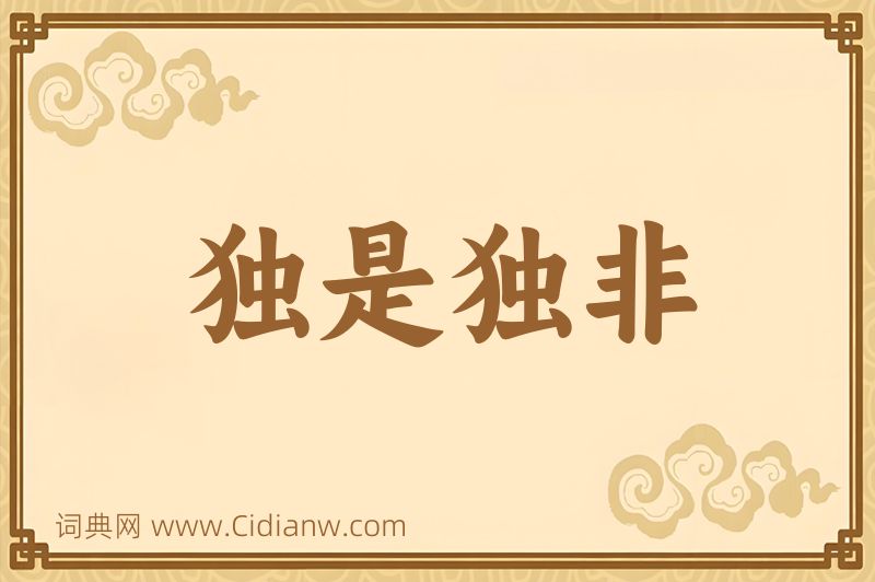 成语独是独非图片