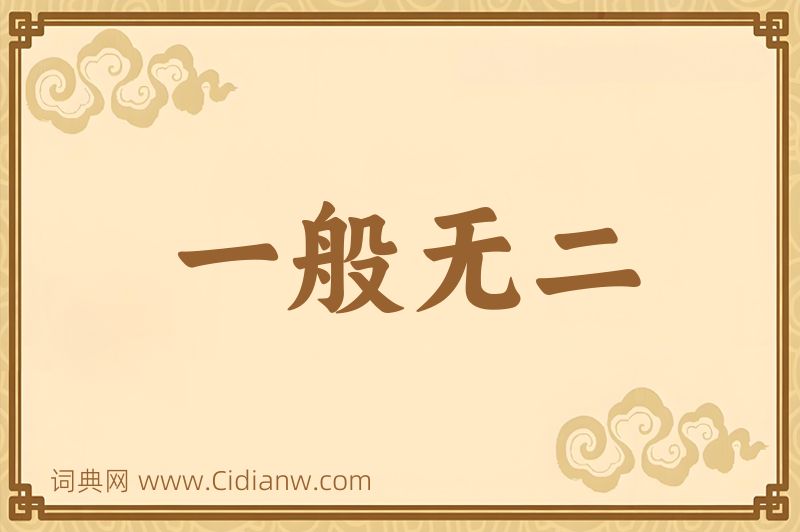 成语一般无二图片