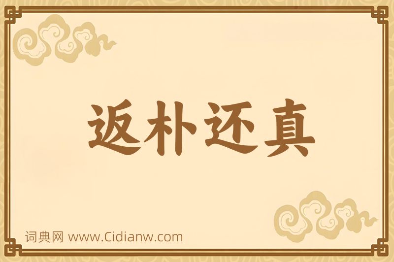 成语返朴还真图片