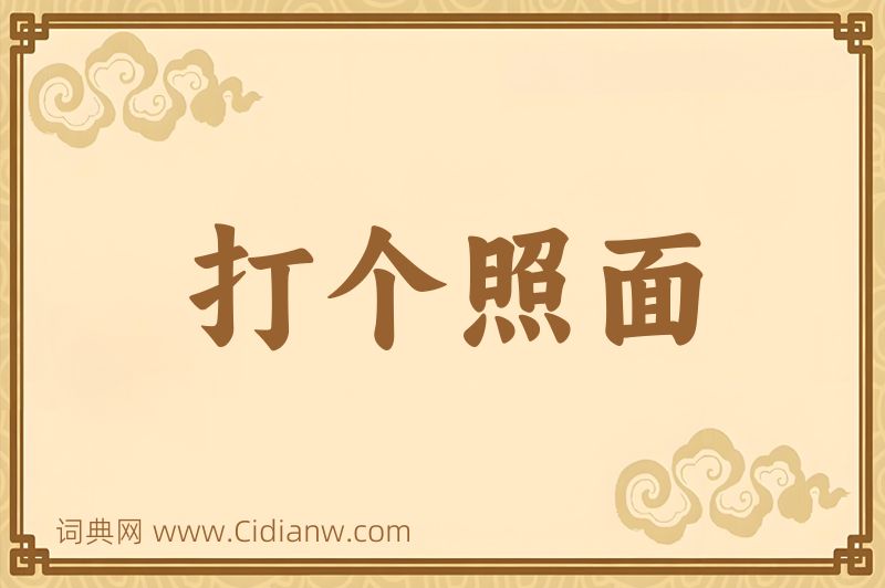 成语打个照面图片