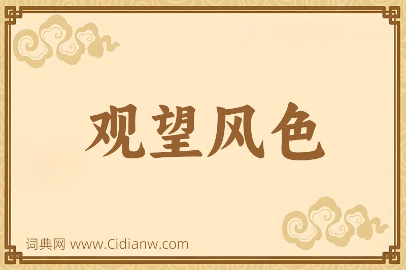 成语观望风色图片