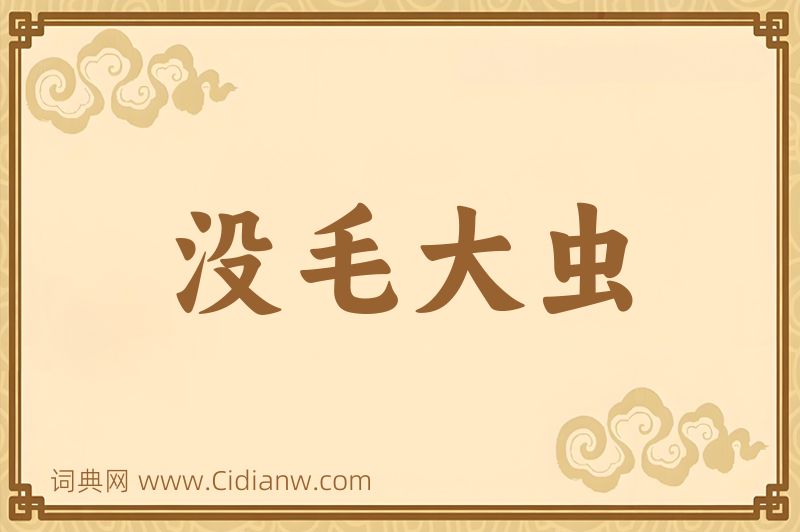 成语没毛大虫图片