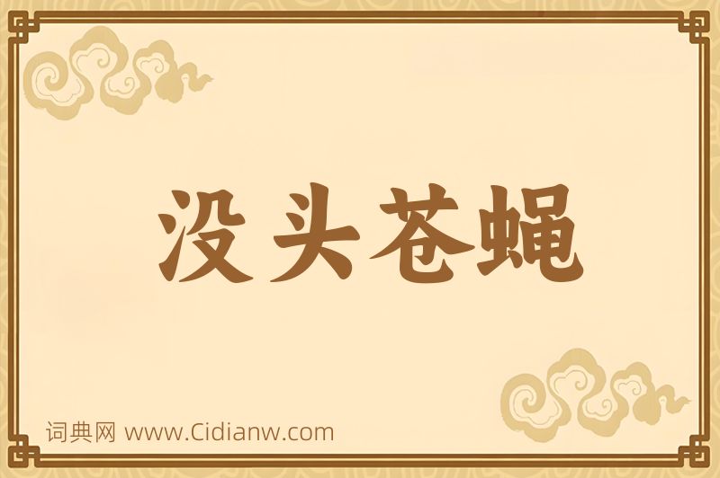 成语没头苍蝇图片