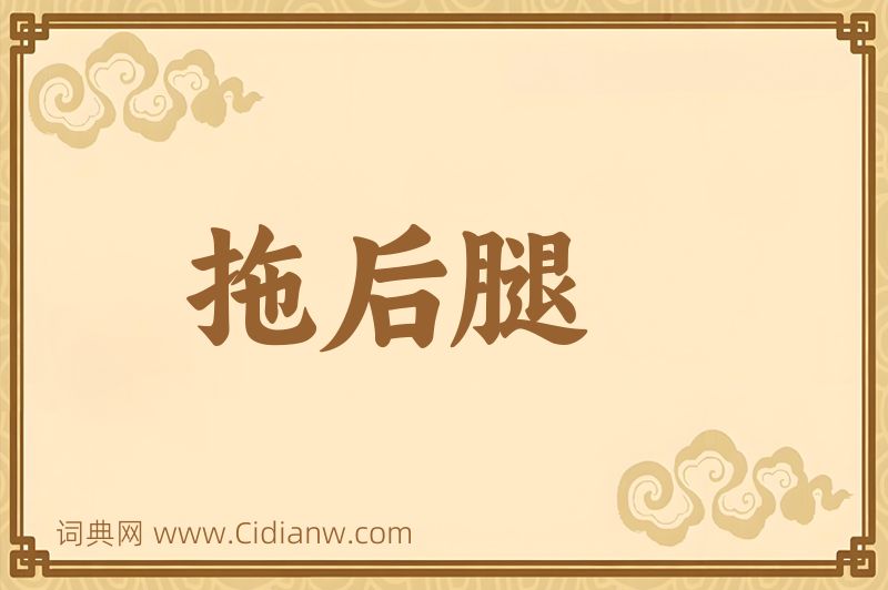 成语拖后腿图片