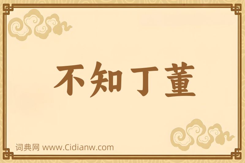 成语不知丁董图片