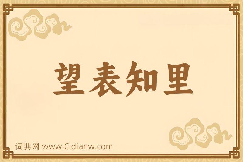 成语望表知里图片