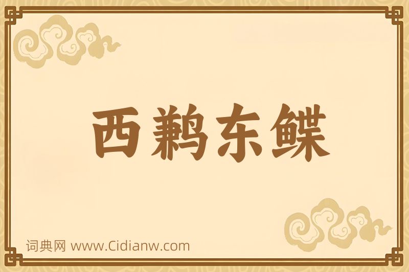 成语西鹣东鲽图片