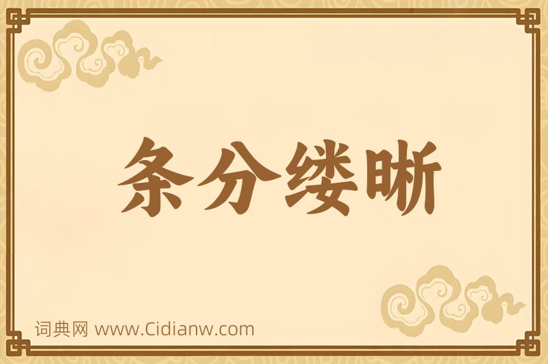 成语条分缕晰图片