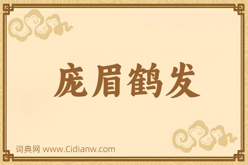 成语庞眉鹤发图片