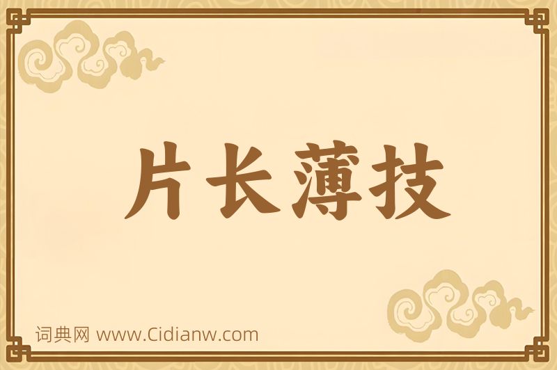 成语片长薄技图片