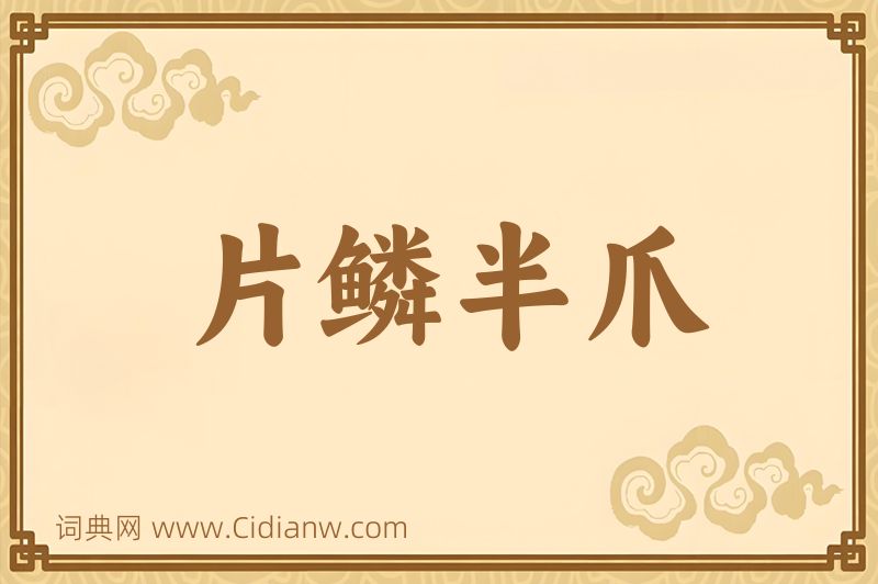 成语片鳞半爪图片