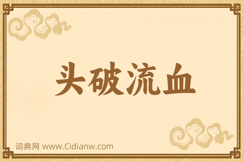 成语头破流血图片