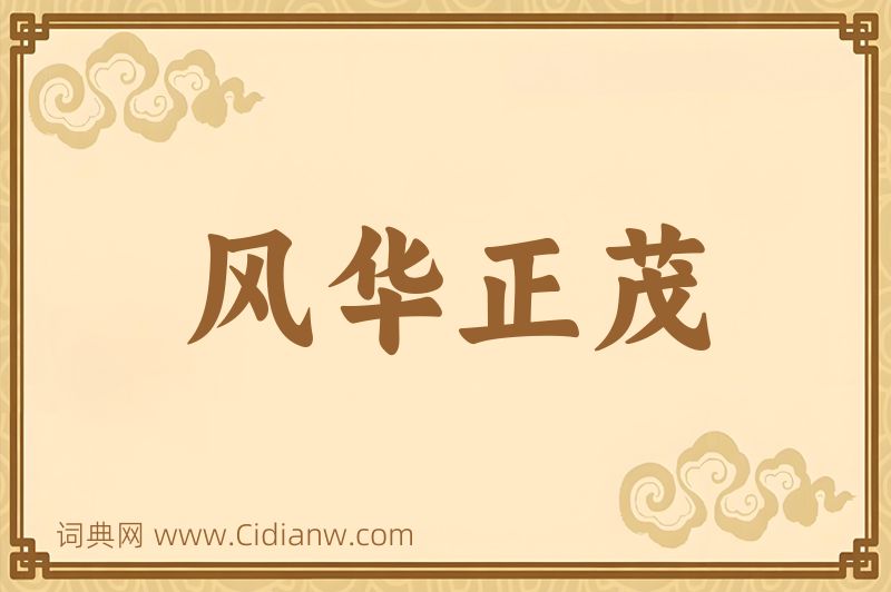 成语风华正茂图片