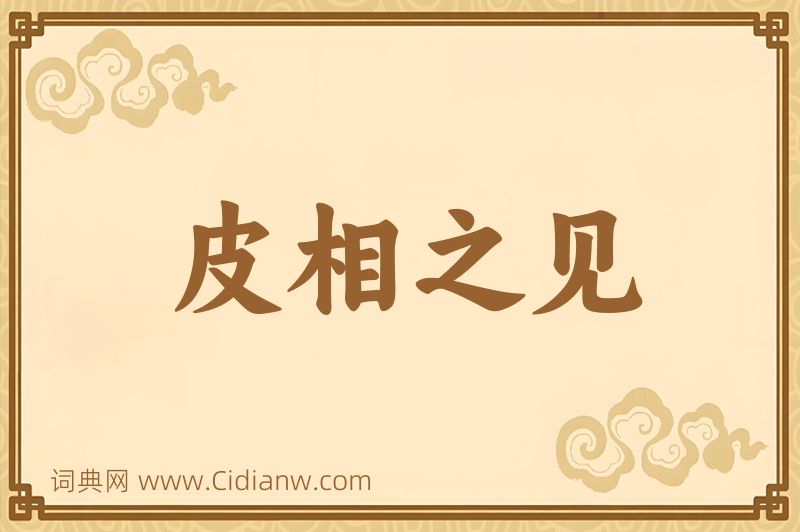 成语皮相之见图片