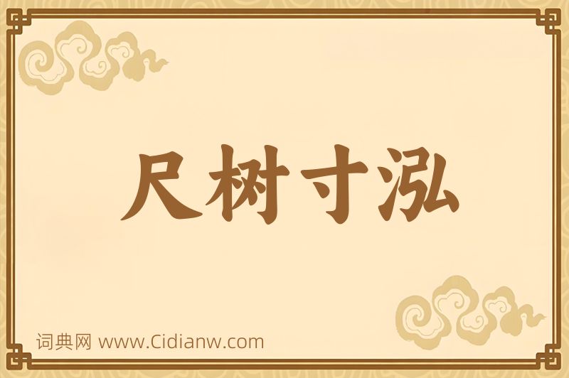 成语尺树寸泓图片