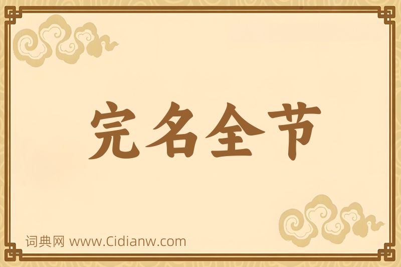 成语完名全节图片