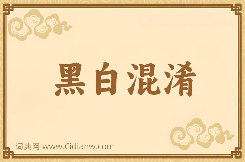 成语黑白混淆图片