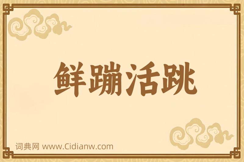 成语鲜蹦活跳图片