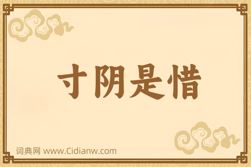 成语寸阴是惜图片