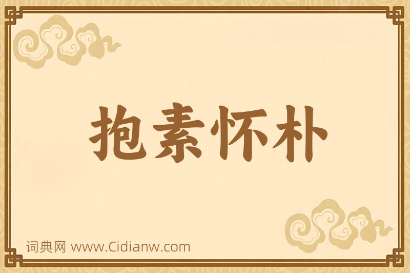 成语抱素怀朴图片