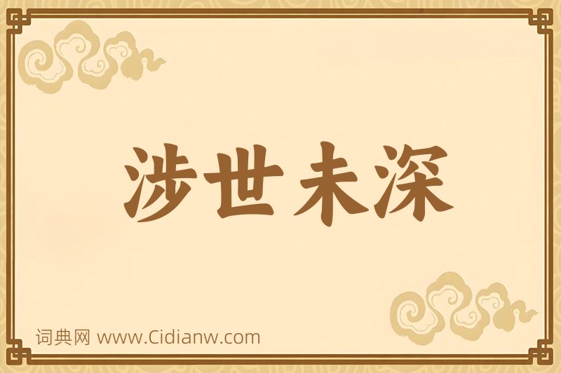 成语涉世未深图片