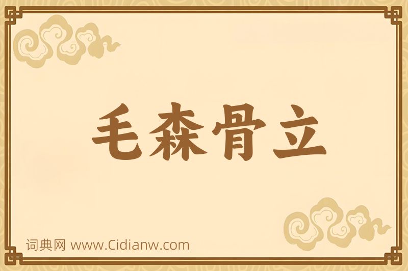 成语毛森骨立图片