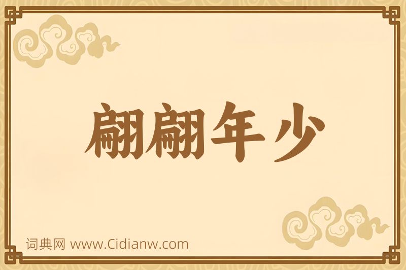 成语翩翩年少图片