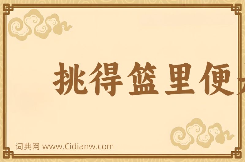 成语挑得篮里便是菜图片