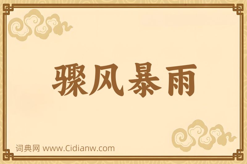 成语骤风暴雨图片